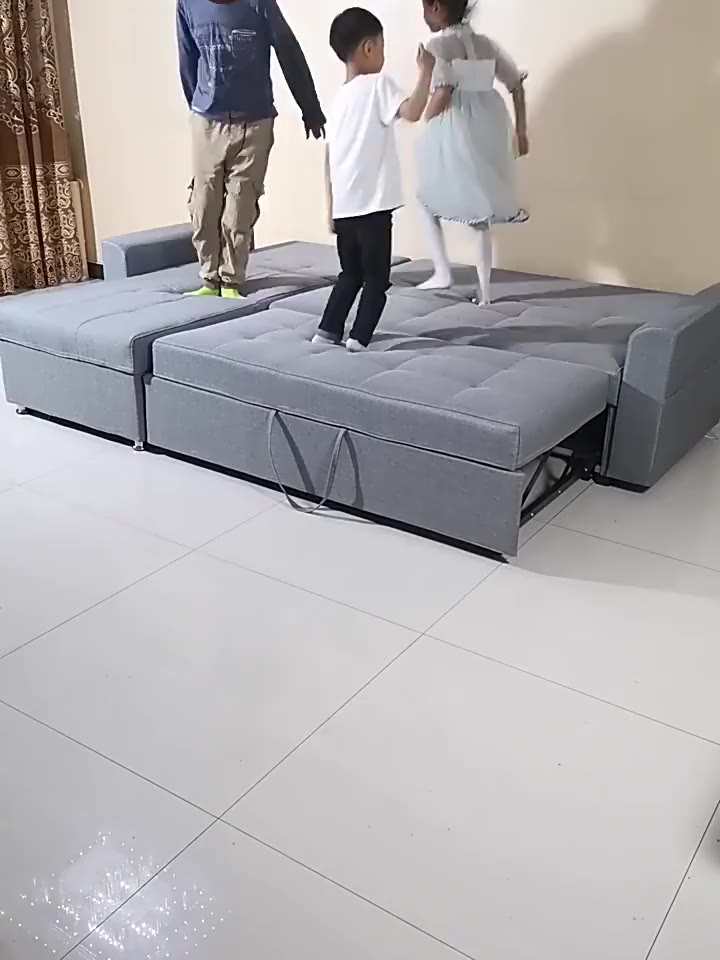 Sofa giường thông minh chữ L có hộp đựng đồ, Sofa góc kiêm giường ngủ hiện đại, giải pháp hoàn hảo cho nhiều không gian | BigBuy360 - bigbuy360.vn