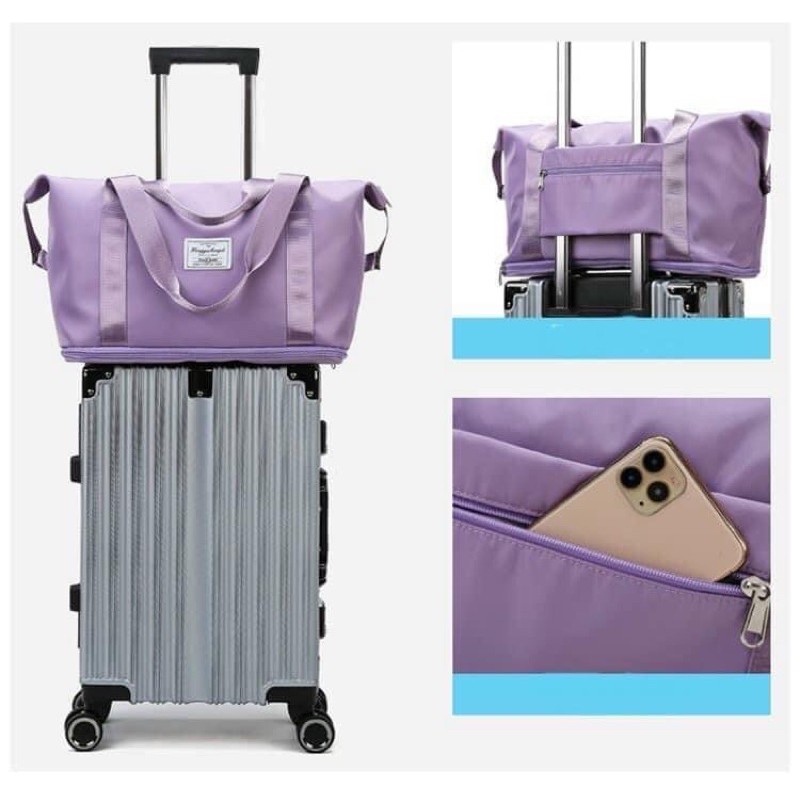 Túi xách du lịch vải dù chống thấm size đại quai đeo chắc chắn