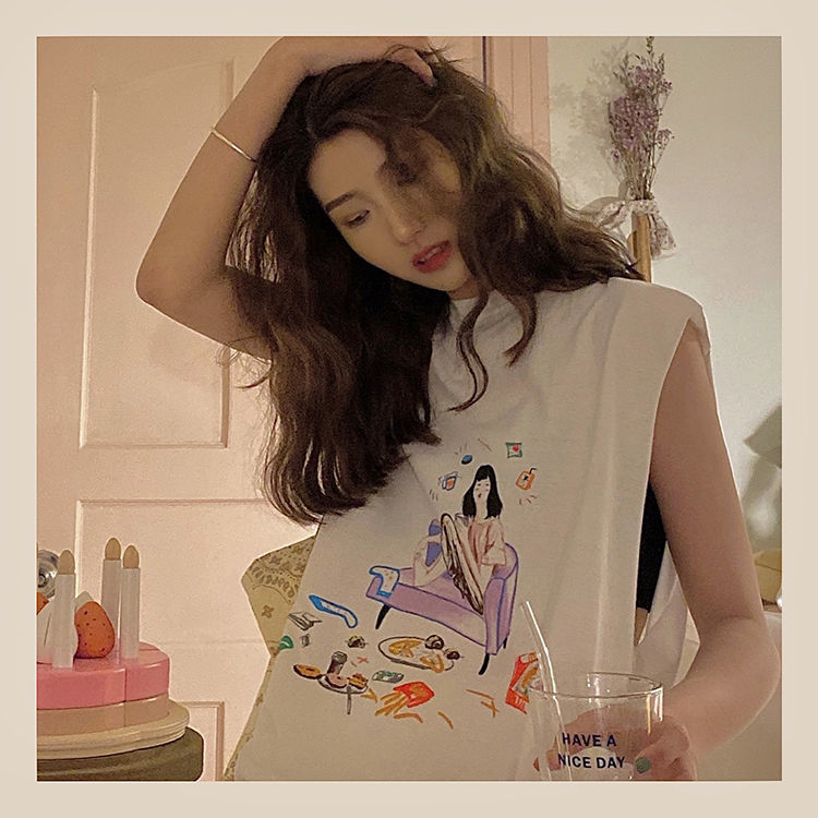 Áo Dây Nữ Cộc Tay Form Dài Rộng Thời Trang Hàn | BigBuy360 - bigbuy360.vn