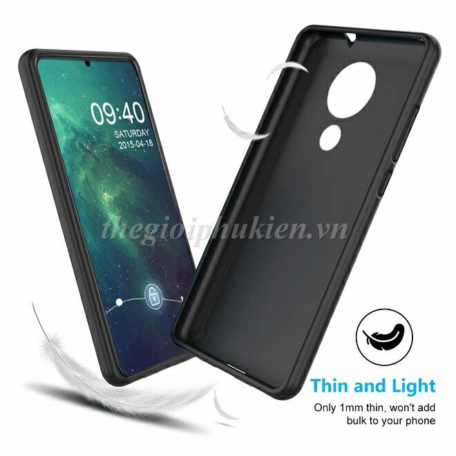 Ốp lưng dẻo đen Nokia 7.2, Nokia 2.2