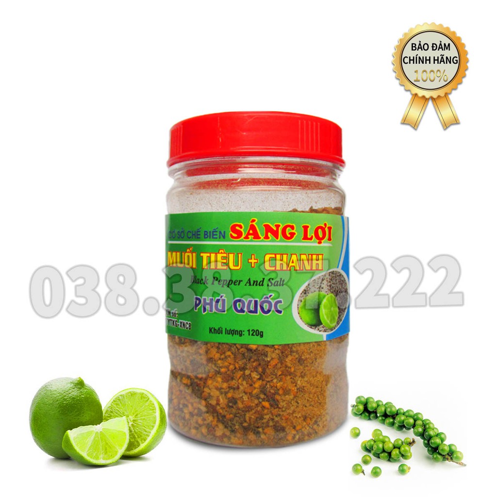 Combo 5 hộp Muối Tiêu Chanh Phú Quốc Sáng Lợi (120x5g)