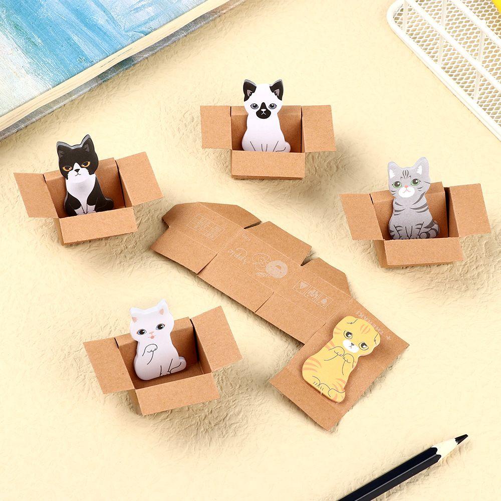 Giấy Dán Ghi Chú Họa Tiết Mèo Hoạt Hình Vui Nhộn Trang Trí Sổ Tay