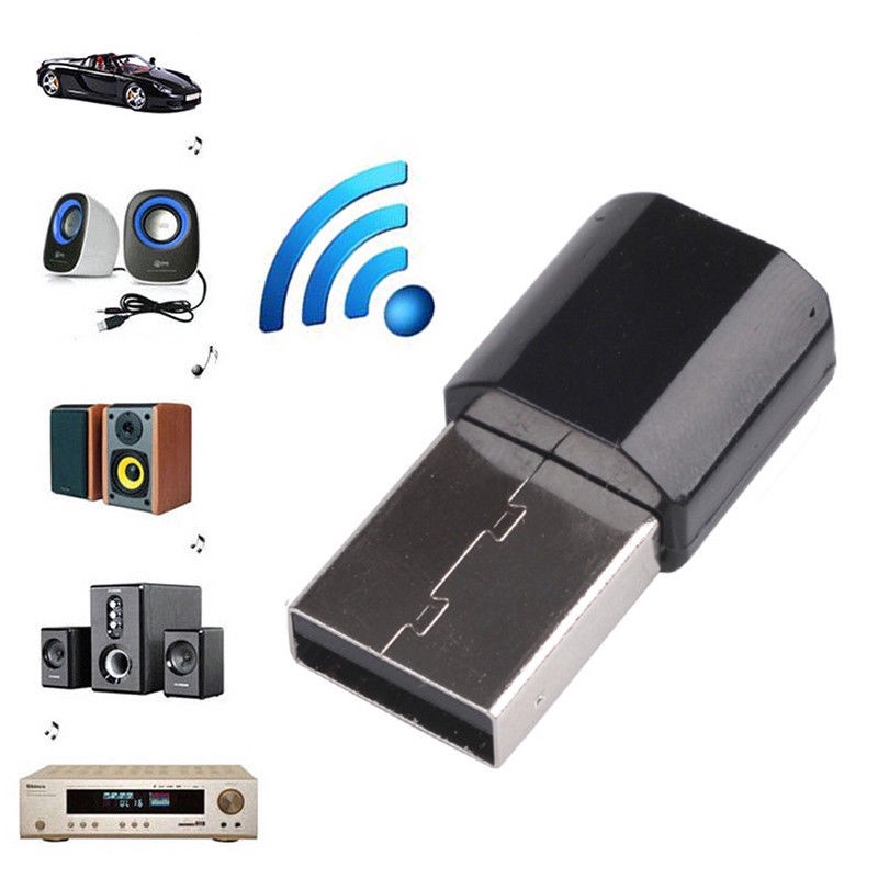 Đầu thu tín hiệu âm thanh Bluetooth USB không dây + cáp giắc AUX 3.5mm