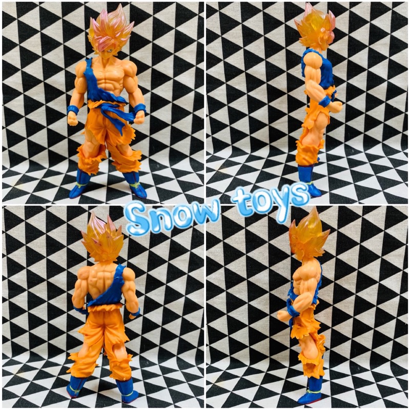 Mô hình Dragon Ball Z - Mô hình Songoku Son Goku Super Saiyan SSJ - Goku tóc vàng vận nội công - Cao 18cm