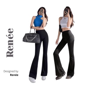 Quần legging ống loe cạp cao chất umi Hàn co giãn dày dặn - Q06