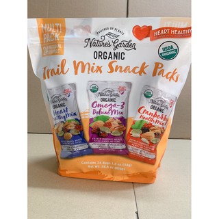 Hạt tổng hợp Nature’s Garden Organic Trail Mix 816g (24 gói nhỏ)