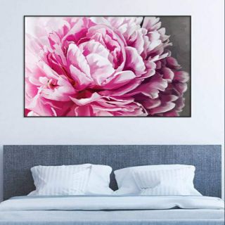 Tranh canvas hoa mẫu đơn 40x60_ 60x100 kèm khung