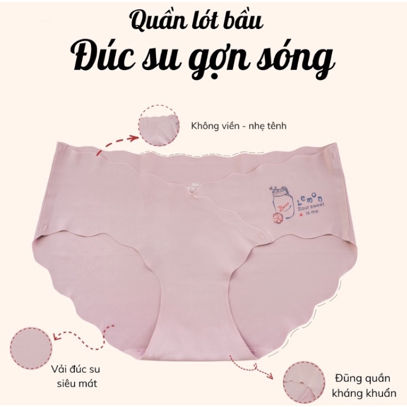 QUẦN LÓT BẦU- CHIP BẦU SU ĐÚC VIỀN SÓNG CHO MẸ BẦU LEMON SWEET