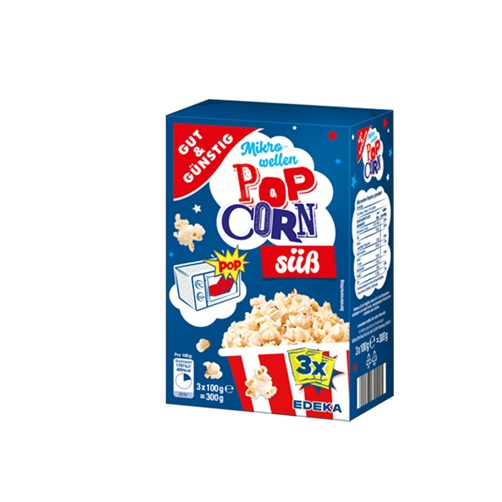 Ngô nổ hiệu EDEKA – hộp 300g/3 túi