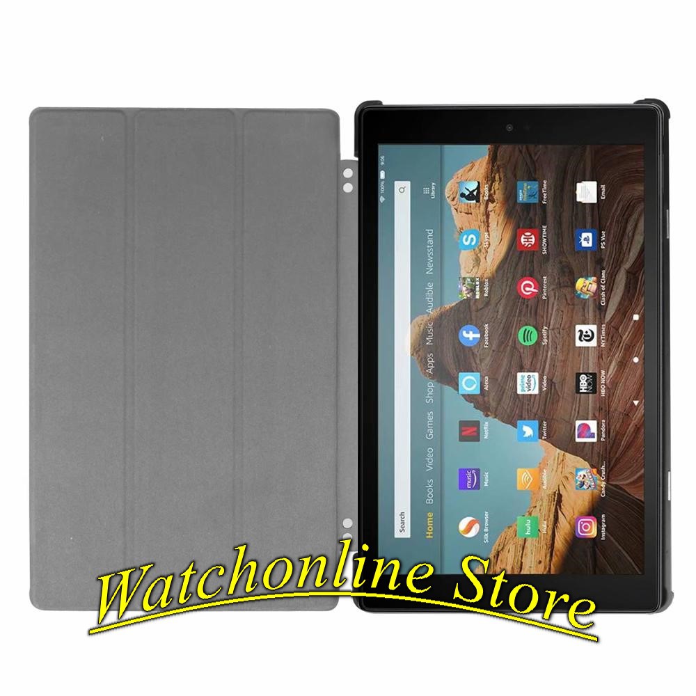 Bao Da Máy Tính Bảng Nắp Gập Nam Châm Cho Amazon Kindle HD10 / HD10 Plus 2020 2021