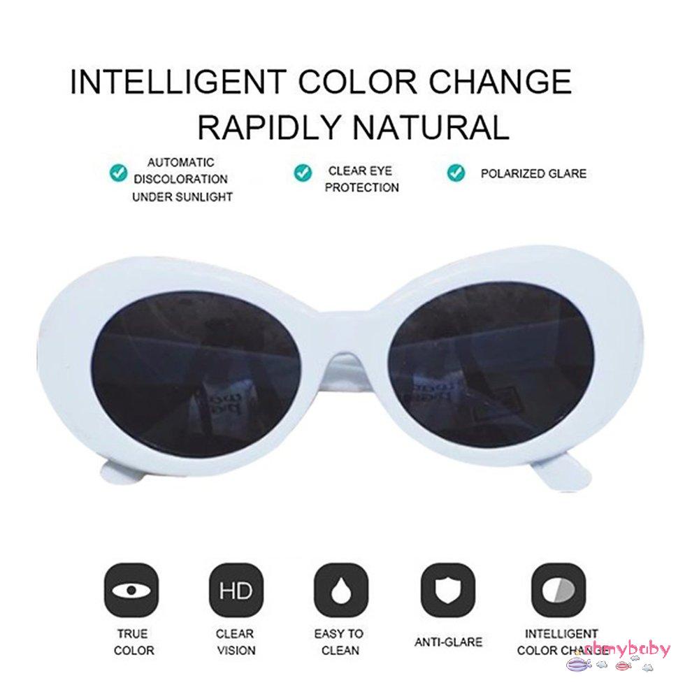 Bold Retro Oval Mod Gọng kính dày Kính râm Clout Goggles với ống kính tròn 51mm [8/13]