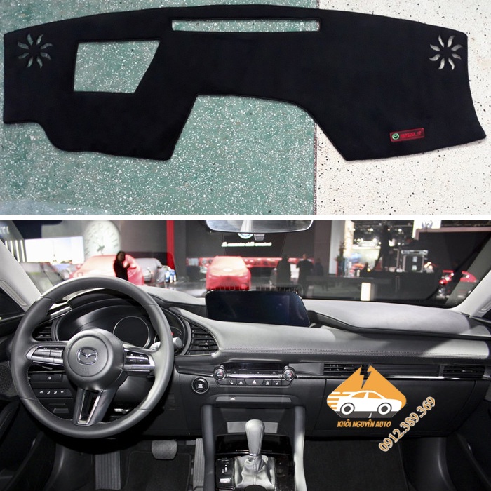 Mazda 3 Đời 2020, 2021, 2022 Tấm Che Nắng Taplo Chống Trượt 3 Lớp CHẤT LIỆU NHUNG MỊN Loại 1