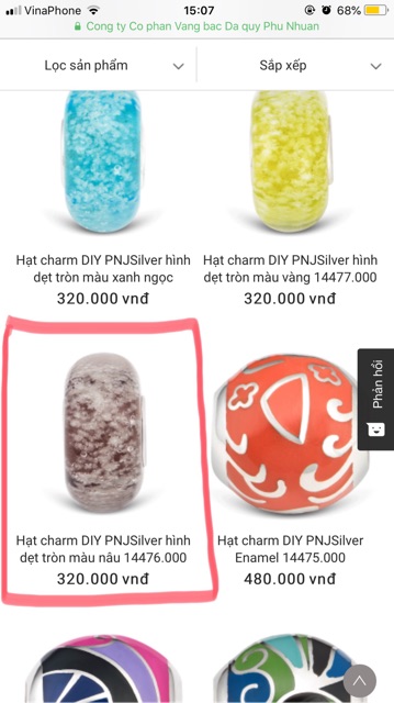 Charm đá 3D PNJ(pass)