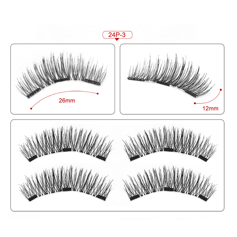 [Hàng mới về] Set 4 lông mi giả từ tính 3d mềm mại tự nhiên