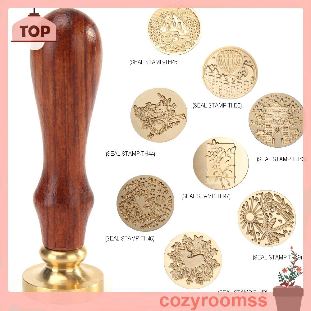 Con Dấu Tay Cầm Bằng Gỗ Phong Cách Retro