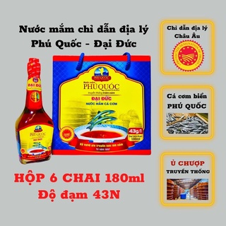 Nước mắm chỉ dẫn địa lý phú quốc - đại đức độ đạm 43n - 180ml x 6 chai