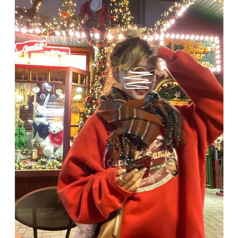 Áo Nỉ Sweater Hoạ Tiết Giáng Sinh Noen Mẫu Mới Nhất 2021 Phong Cách Ulzzang Nam Nữ | BigBuy360 - bigbuy360.vn