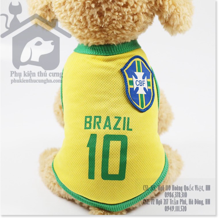 [Mã giảm mỹ phẩm chính hãng] Áo mùa hè - áo bóng đá dành cho thú cưng 1-25kg - Áo thể thao - Phụ kiện chó mèo Pet Shop H