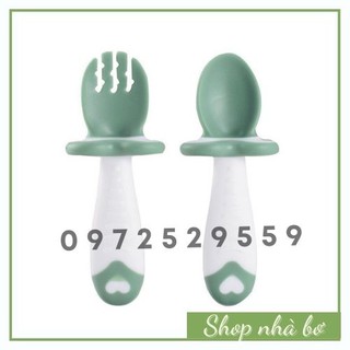 Set thìa dĩa Silicon tập ăn dặm cho bé