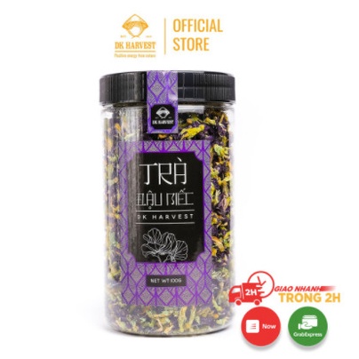 Trà Hoa Đậu Biếc Sấy Khô Nguyên Bông DK Harvest - 100g - Trà hoa khô, trà hoa thảo mộc