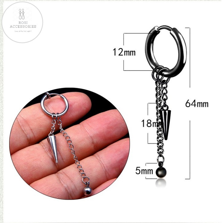 Khuyên Tai Dài, Bông Tai BTS Cá Tính Kiểu Sỏ Lỗ, Kẹp Tai (1 Chiếc)