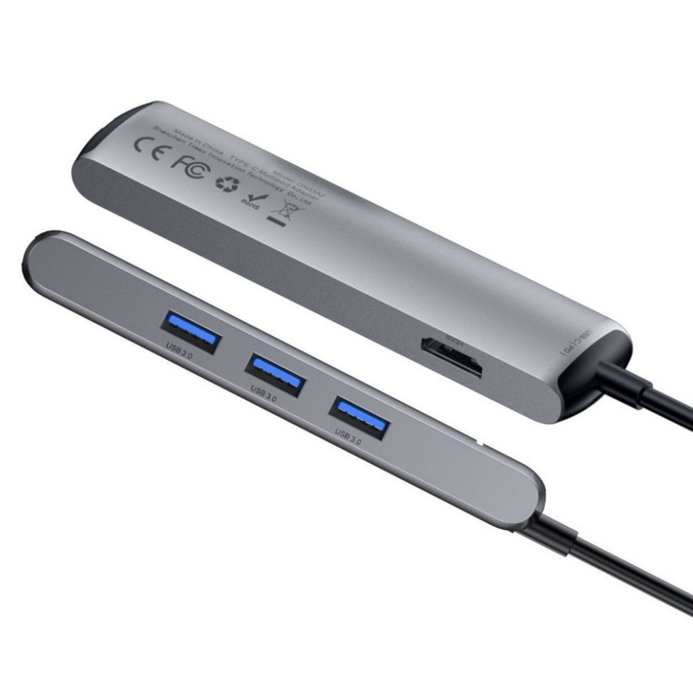 Bộ USB C Hub Baseus Mechanical Eye 6in1 mở rộng cổng USB 3.0 ,HDMI 4K,Lan RJ45,Sạc PD 87W cho Macbook,Laptop, Smartphone