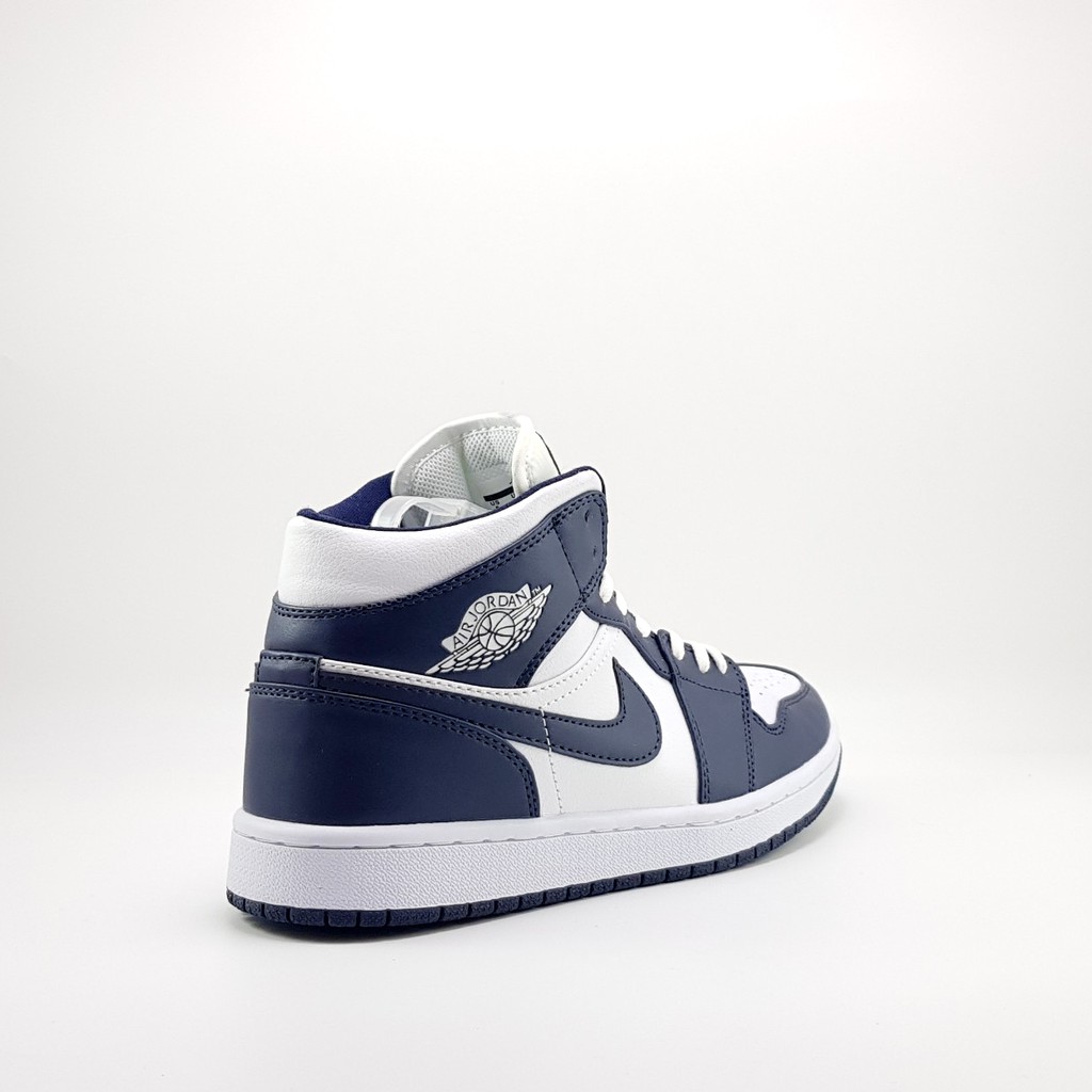 Giày Sneaker cao cổ JordanAir Jordan 1 mid retro Navy/White
