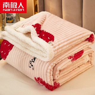 ◐Chăn lông cừu hai lớp dày dặn giữ ấm mùa đông