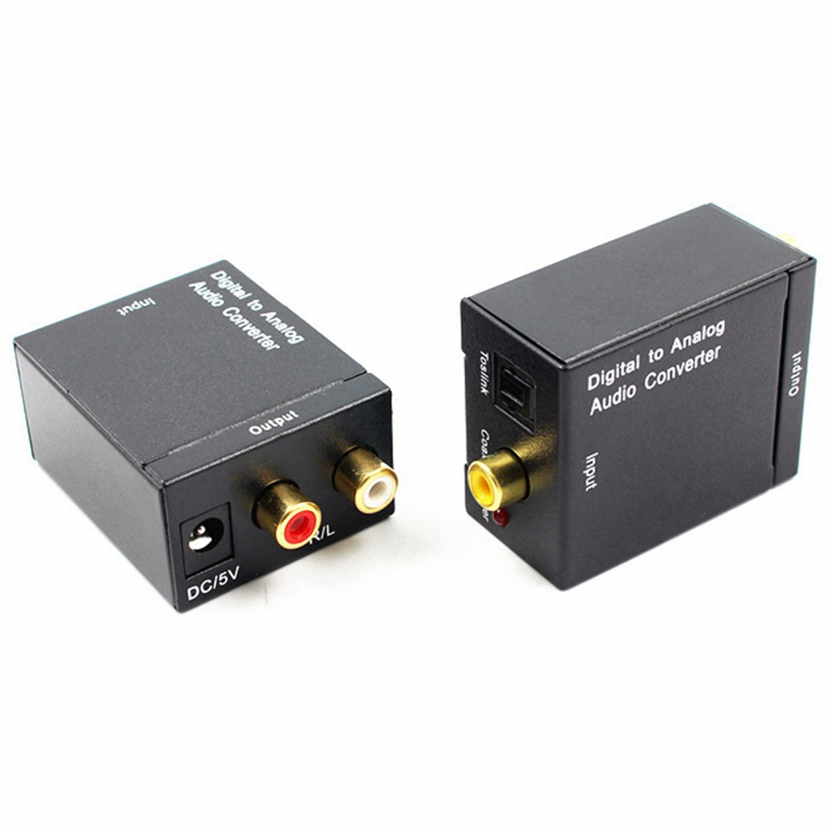 Digital to Analog Audio Converter Adapter Fiber Kabel Digital Optical Coax