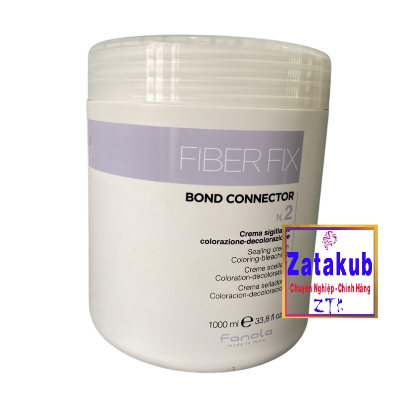 Dầu xả phục hồi tóc  FANOLA Fiber Fix Bond Connector N.2 Sealing Cream Colouring Bleaching 1000ml