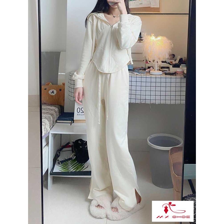 ~ Áo Khoác Có Mũ Trùm Khóa Kéo Phong Cách Mới 2022 Nhẹ Ôm Dáng Vừa Vặn Dễ Phối Đồ Cho Nữ