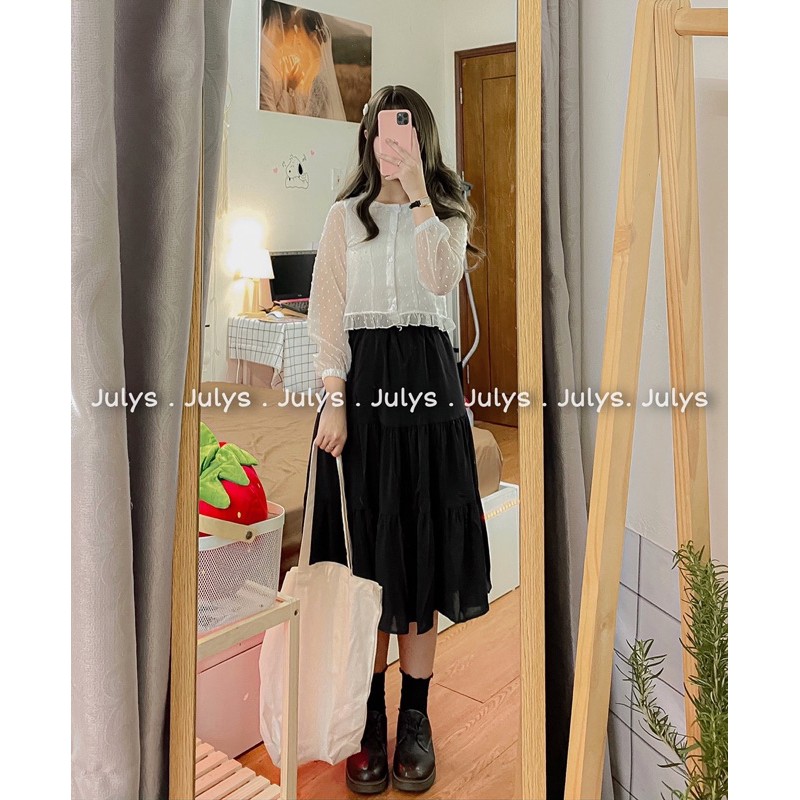 [Mã WASKT304 giảm 15% tối đa 30K đơn 99K] Áo babydoll voan chấm bi (ảnh THẬT TỰ CHỤP ) | BigBuy360 - bigbuy360.vn