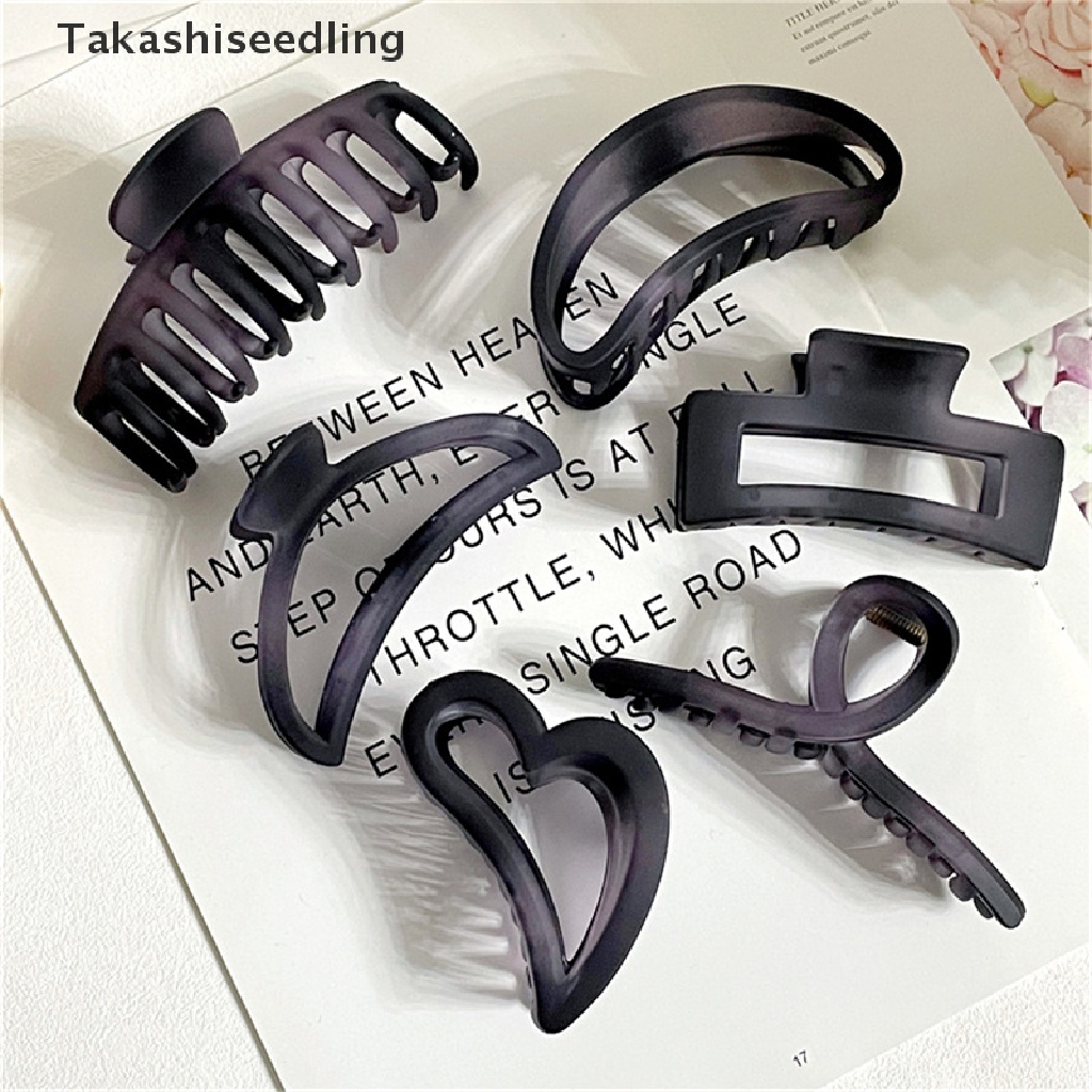 Kẹp tóc càng cua bằng acrylic màu xám nhiều kiểu dáng phong cách vintage thanh lịch