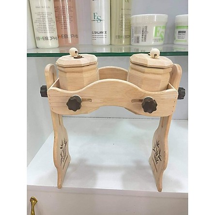 Bộ Xông Mắt NGẢI CỨU  Nóng - Dụng Cụ Xông Mắt Chất Liệu Gỗ Sồi  SPA ,TMV