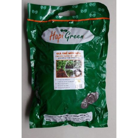 Mùn dừa trồng rau mầm Hapi Green 2kg - Mụn dừa chuyên trồng rau mầm