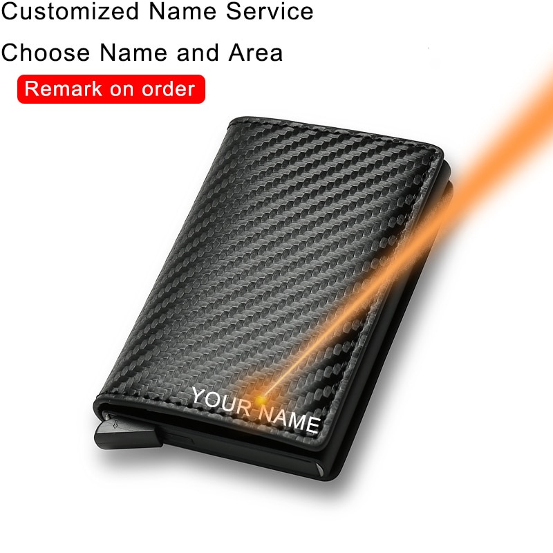 Ví Nhôm Sợi Carbon RFID Unisex