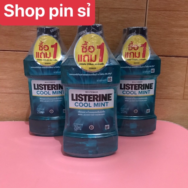 nước súc miệng hơi thở thơm mát Listerine Coolmint 250ml