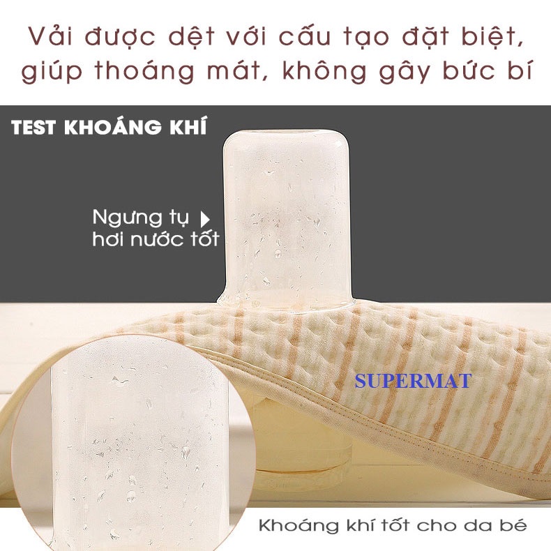 Size 70x130cm Siêu lót chống thấm cho bé Supermat chống thấm tuyệt đối, không nóng bí, mềm êm, giặt máy lâu bền