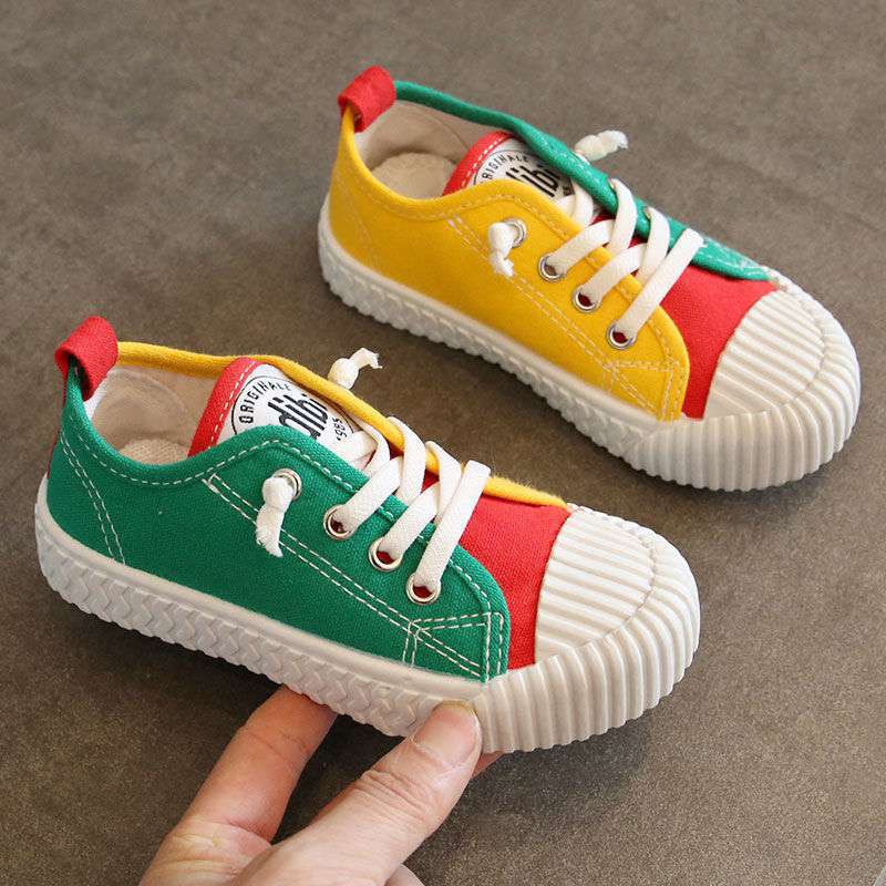 Giày Thể Thao Vải canvas Đế Mềm Thoáng Khí Thời Trang Cho Bé