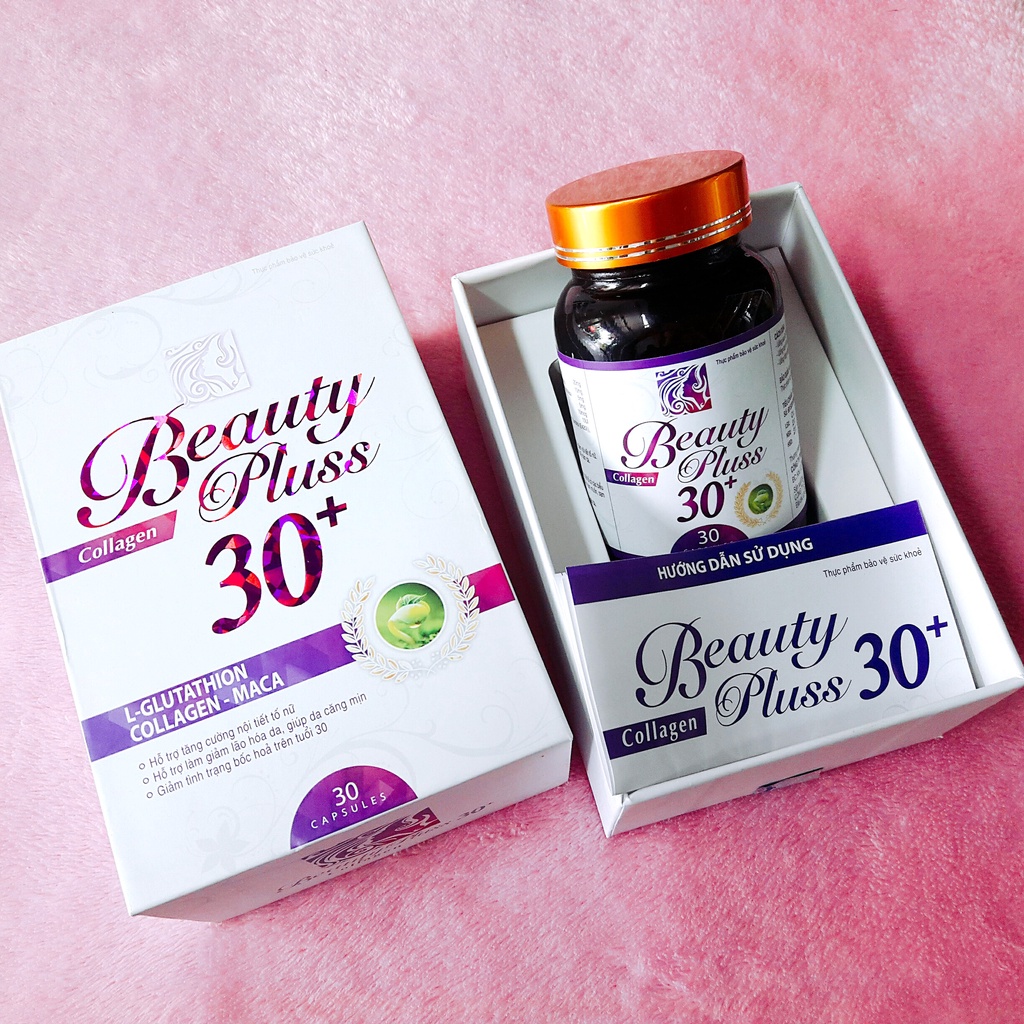Viên uống đẹp da, bổ sung nội tiết tố nữ Beauty Pluss Collagen hộp 30 viên