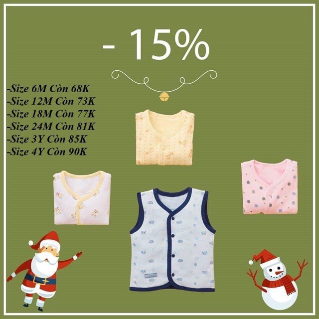 Áo gile cotton lullaby (3 áo)