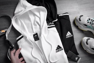 Áo khoác Adidass có mũ chất thun PC co giãn