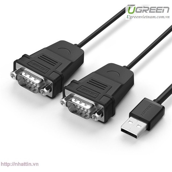 Cáp Chuyển USB 2.O Sang 2 RS 232 (USB TO 2 COM) Ugreen 30769 Chính Hãng