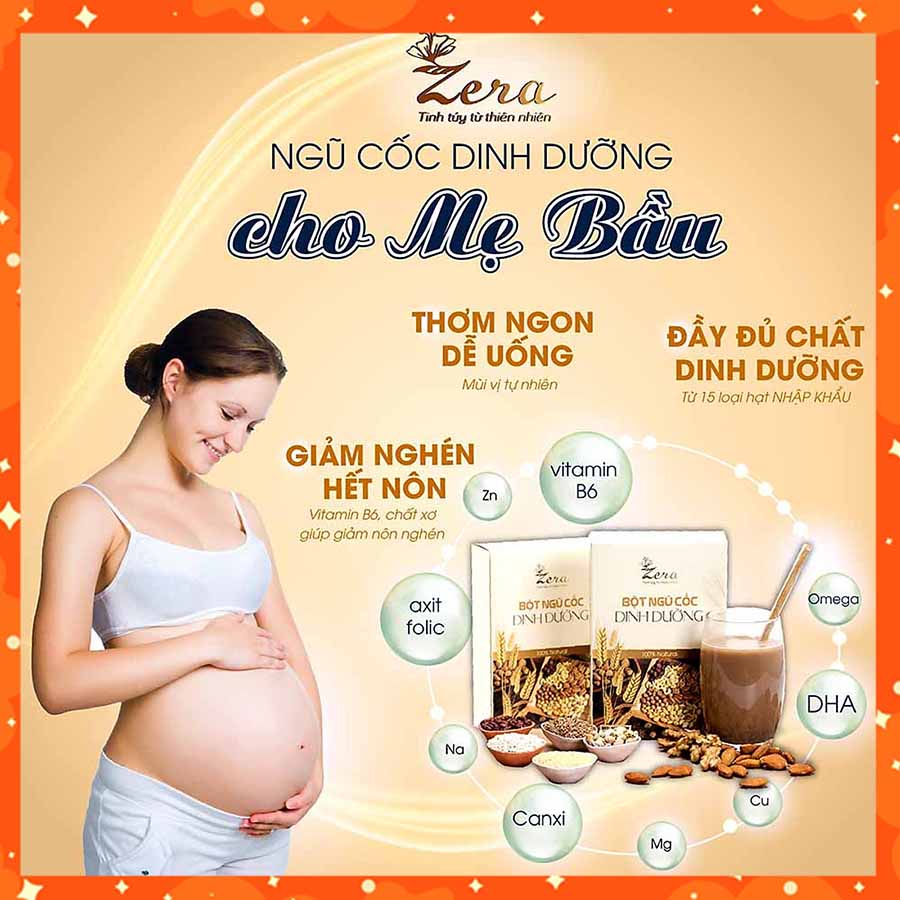 Bột Ngũ Cốc Dinh Dưỡng Zera, Ngũ cốc Cho Mẹ Bầu, giảm nghén, hết nôn, uống thơm ngon, vào con là chính - BiBo Shop