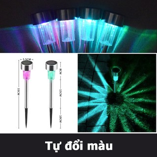 Đèn led cắm đất năng lượng mặt trời bằng thép không gỉ trang trí sân vườn SV inox