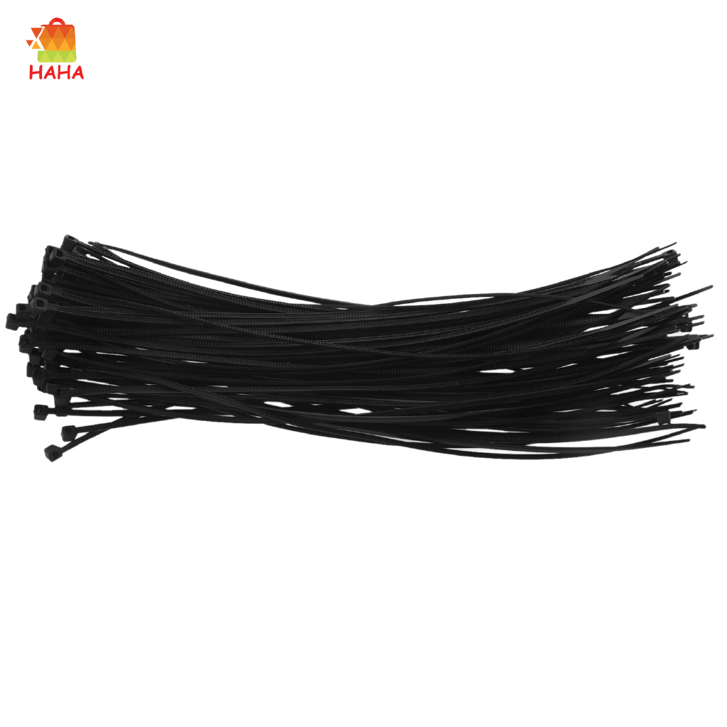 Bộ 100 Dây Khóa Zip Màu Đen 200mm X 3mm