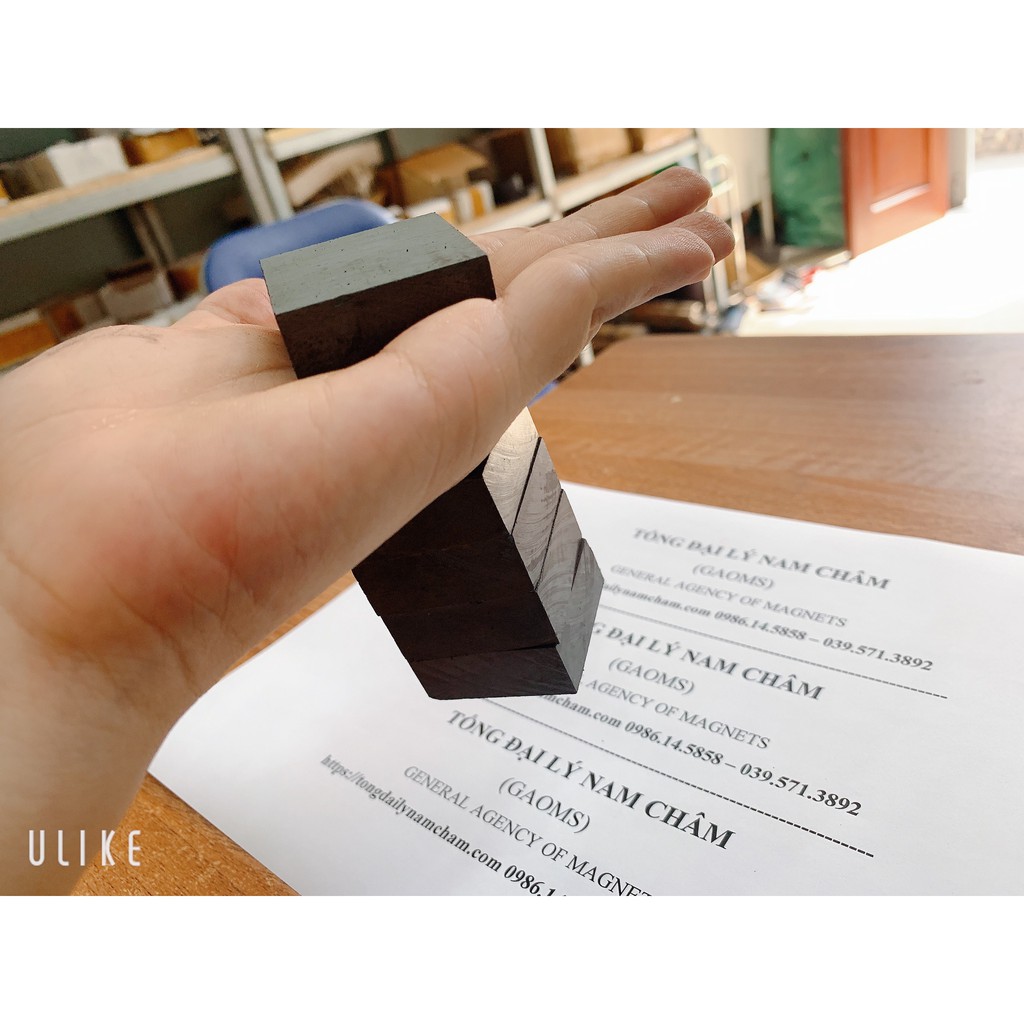 Nam châm đen ferrite 38x38x15mm, nam châm vĩnh cửu giá rẻ