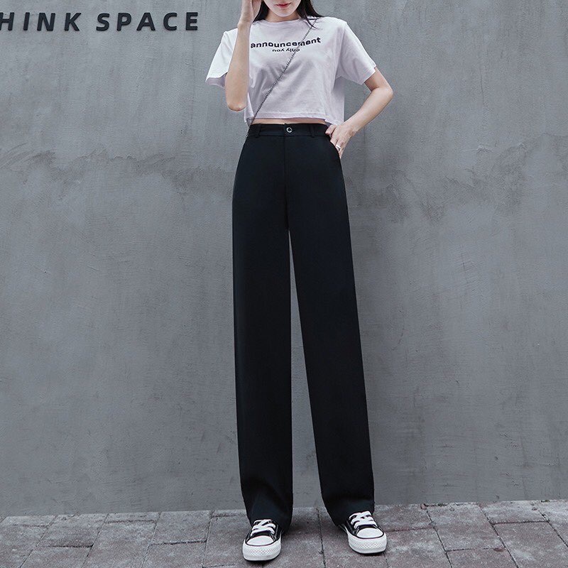 [Hàng Cao Cấp] Quần ống rộng suông nữ lưng cao, quần ống xuông nhiều màu chất Ruby Hàn dễ phối đồ | BigBuy360 - bigbuy360.vn