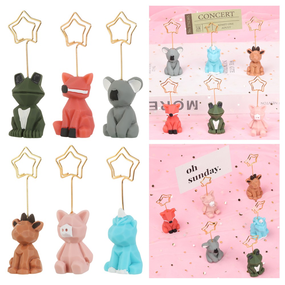 JUNE Koala Paper Clip Birthday gift Photo Stand Note holder Photo Paper Animal shape Kawaii Desk Decorative Memo Clips