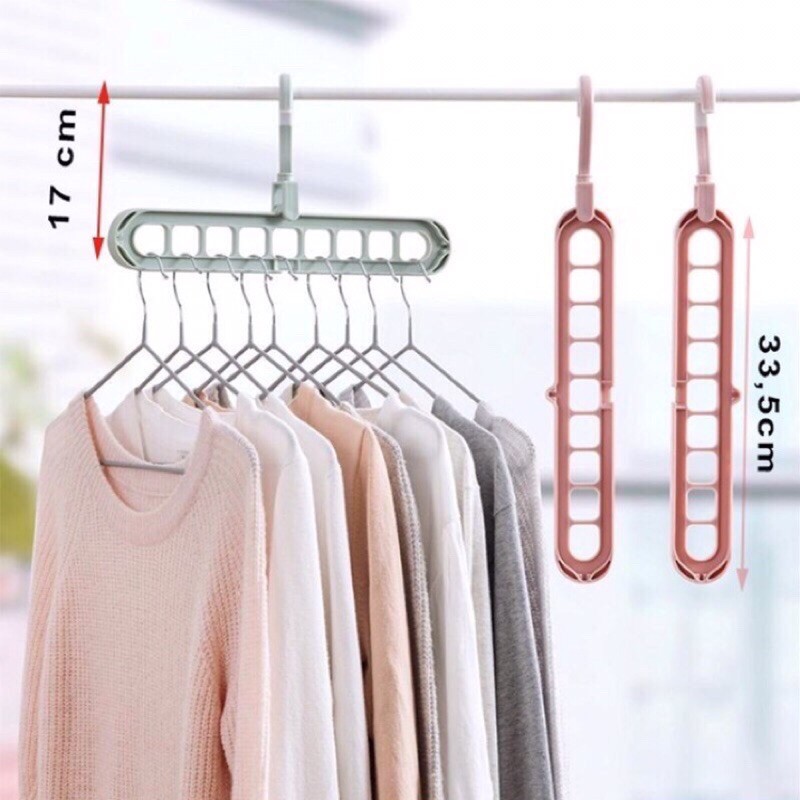 Móc treo 9 lỗ đa năng,giao màu ngẫu nhiên..!**